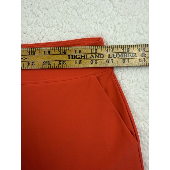 Nike Golf Skort Dri-FIT Womens Large Orange White Swoosh Pickleball Skirt - Picture 6 of 7